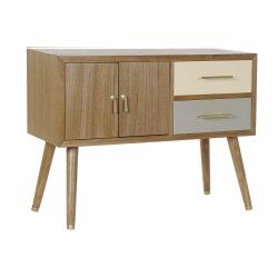 Tv-meubel DKD Home Decor Grijs Crème Metaal Paulownia hout (90 x 34 x 66.5 cm)