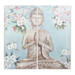 Quadro DKD Home Decor CU-181694 Tela Buddha Orientale (140 x 3 x 140 cm) (2 pcs)