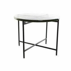 Beistelltisch DKD Home Decor Kristall Schwarz Metall Moderne (50 x 50 x 42 cm)