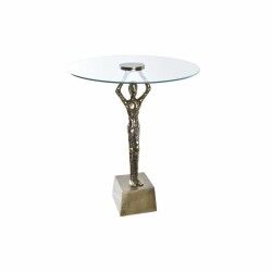 Bijzettafel DKD Home Decor Kristal Gouden Aluminium 46 x 46 x 57 cm