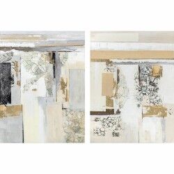 Schilderij DKD Home Decor 90 x 2,4 x 120 cm Abstract Modern (2 Stuks)