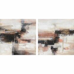 Cuadro DKD Home Decor 90 x 2,4 x 90 cm Abstracto Moderno (2 Unidades)