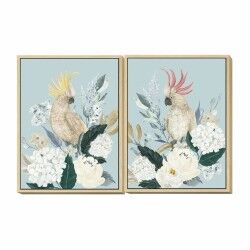 Quadro DKD Home Decor 60 x 4 x 80 cm Fiori Tropicale (2 Unità)