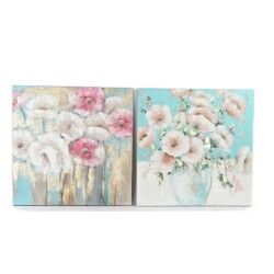 Cadre DKD Home Decor 99,5 x 3,5 x 99,5 cm Vase Shabby Chic (2 Unités)