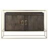 Anrichte DKD Home Decor Braun Metall Mango-Holz 122 x 38 x 76 cm