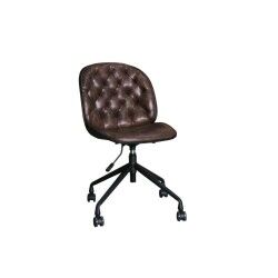 Silla de Oficina DKD Home Decor 47,5 x 57,5 x 83 cm Marrón oscuro Polipropileno