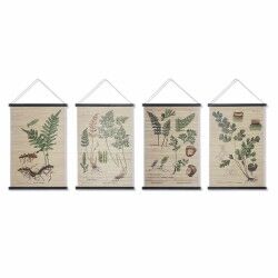 Lienzo DKD Home Decor Flores 60 x 2 x 90 cm Cottage (4 Piezas)