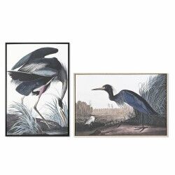 Cadre DKD Home Decor 63 x 4 x 93 cm Oiseau Oriental (2 Unités)