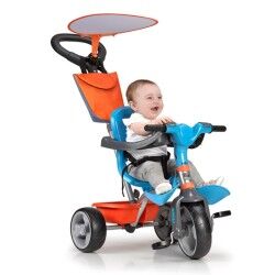 Driewieler Feber Baby Plus Music Blauw Oranje