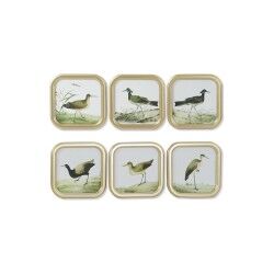 Quadro DKD Home Decor Uccelli Cottage 30 x 2 x 30 cm (6 Unità)