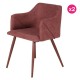 Lot de 2 Fauteuils Rouge Velours Lov KosyForm