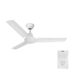 Ventilatore da Soffitto EDM 33981 Bianco 60 W Ø 140 cm industriale