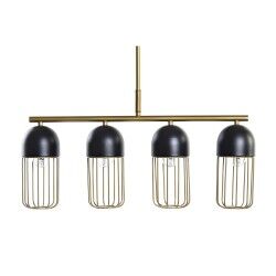 Deckenlampe DKD Home Decor Schwarz Gold Metall 50 W (60 x 11 x 26 cm)