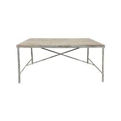 Table de Salle à Manger Home ESPRIT Blanc Fer Bois de manguier 160 X 90 X 80 cm