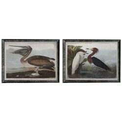 Schilderij DKD Home Decor Vogel Orientaals 90 x 2 x 68 cm (2 Stuks)