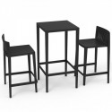 Set tavolo Spritz e 2 sgabelli Altezza sedile Vondom 76cm nero