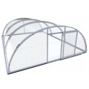 Aluminium en polycarbonaat zwembadoverkapping 394x854x140 Abrilios