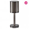 Set of 2 Lamps Gatsby Cilindro Wireless Smoke Vondom Led