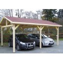 Carport de Madeira 28m2 com Teto Habrita