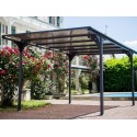 Carport Flachdach 14,70m2 aus Aluminium und Polycarbonat Habrita