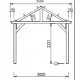 Posto auto coperto in legno 18m2 con tetto Habrita