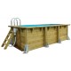 Pool Wood Ubbink Azura 400x750 H130 Liner Bege