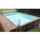 Piscine Bois Ubbink Linéa 500x1100 H140cm Liner Beige sable