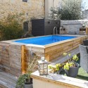 Zwembad Hout Ubbink Urban Pool 250x450 H140 Liner Blauw