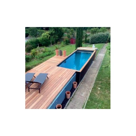 Piscine Container CosyPool Nage Plus 244x605 H150 rectangle CosyPool