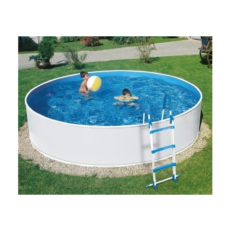 Piscina Azuro Round Grafite-branco 360x120