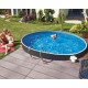 Piscina Azuro Round Grafite-branco 360x120