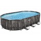 Piscine Swing Ovale Design bois 610x366x120