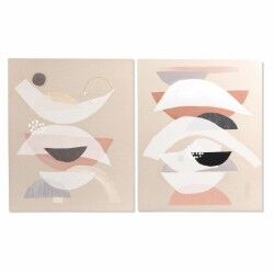 Schilderij DKD Home Decor 75,5 x 3,7 x 100 cm Abstract Modern (2 Stuks)