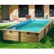 Piscine Bois Sunwater 550x300 H140cm Liner bleu Ubbink