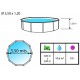 Above ground pool TOI Canarias round 350xH120 with complete white kit