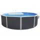 Above ground pool TOI Canarias round 460xH120 with complete kit Anthracite