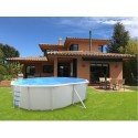 Piscina fuori terra TOI Magnum ovale 550x366xH132 Compact Bianco