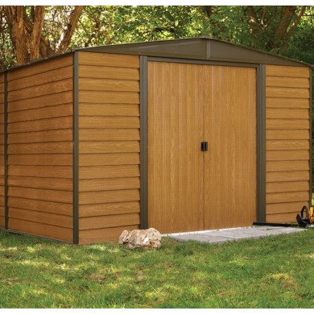 Metal Garden Shed Habrita 313x370xh198 imitation wood