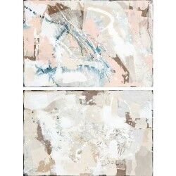 Canvas DKD Home Decor Abstract Stads 100 x 4 x 150 cm 150 x 3,8 x 100 cm (2 Stuks)