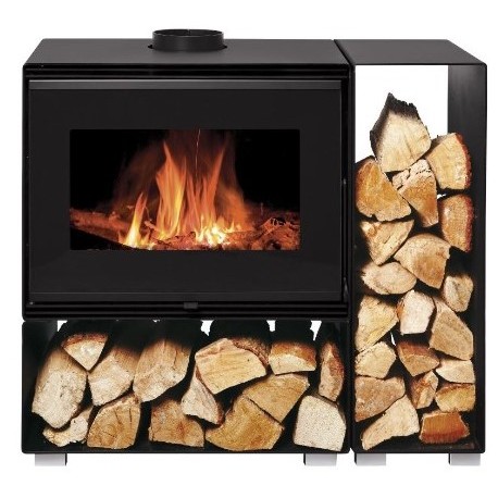 Poêle à Bois échangeur thermique NovaStove Tamar 10kW avec Range Bûches