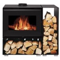 Poêle à Bois échangeur thermique NovaStove Tamar 10kW avec Range Bûches