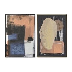 Schilderij DKD Home Decor Abstract Stads 83 x 4,5 x 123 cm 84 x 4,5 x 123 cm (2 Stuks)