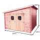 Wooden Log Garden Shed 28mm Danube Habrita 10m2