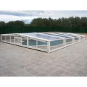 Abri de Piscine Bas télescopique Capri 8.55x5m sans rail Abrisol