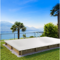 Copertura invernale 6x3 rettangolare per piscina in legno BWT myPOOL