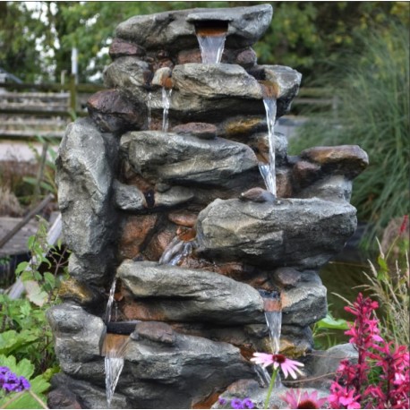 Bonorva Wasserfallbrunnen Komplettset mit Ubbink-Pumpe