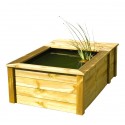 Wooden garden pond with tarpaulin Quadro Wood 3 Ubbink