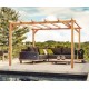 Pergola autoportée en bois Linares 5x3m 15m2