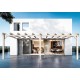 Sevilla 6x4m 24m2 Ruw houten pergola voor wandmontage