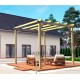 Pérgola exenta de madera maciza Madrid 3x3m 9m2